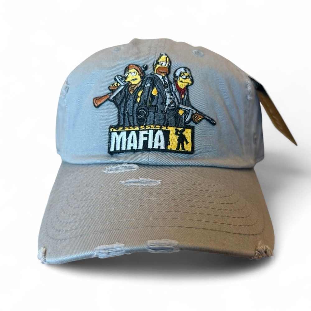 bestir Light Gray Simpsons Mafia Dad Hat! OSFA. New With Tags! #bestir